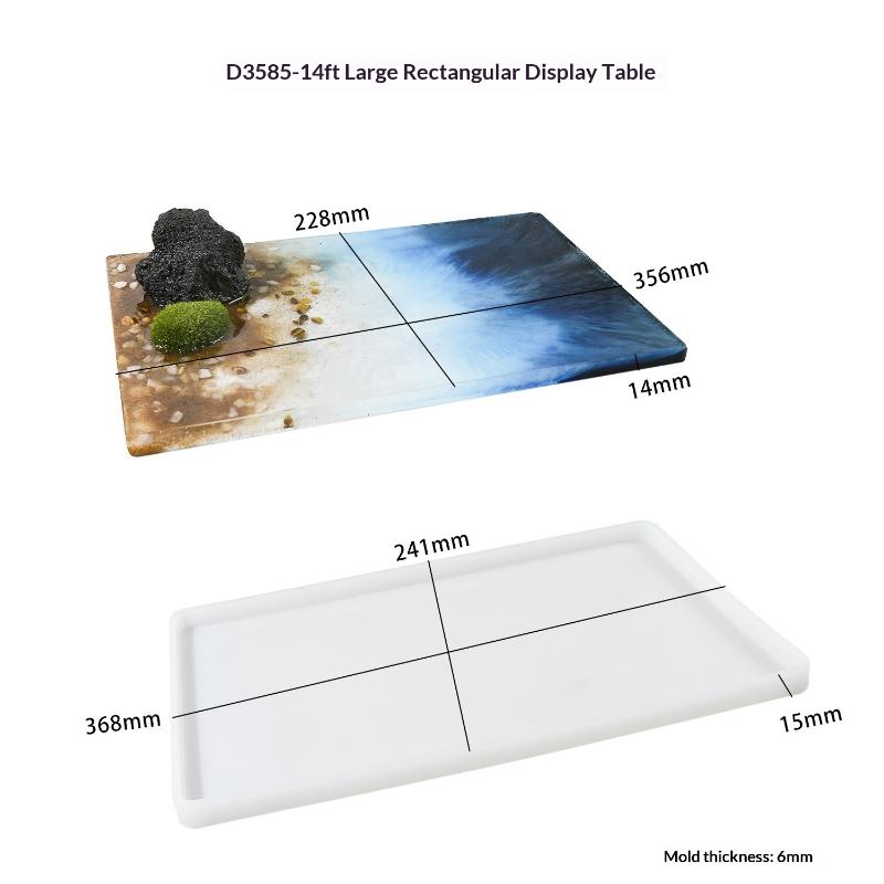1 PCS Large Rectangular Silicone Mold, Suitable For Epoxy Resin River Tables And Resin Art Creations
