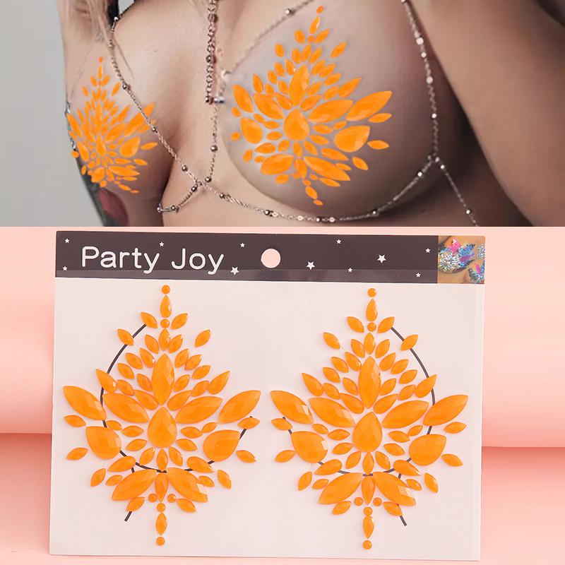 Grenzüberschreitende Karnevals-Gesichts- und Körper-Edelsteinaufkleber: Bindi-, Diamanten- und Edelsteindesigns für Performance-Make-up und Brustdekoration.