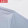Hengyuanxiang Men's Wrinkle-Resistant Ice Silk Short-Sleeve Shirt