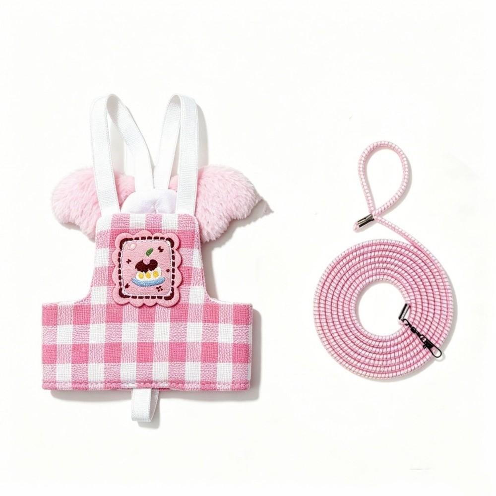 Checkered Bird Harness Leash Vest Style Parrot Diaper New Parrot Flight Suit  Outdoor Carrying