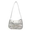 Borsa Sottobraccio in Ecopelle PU per Donne Ragazze Fiocchi Borsa a Spalla Moda Shopping Borsa da Appuntamento Stile Francese Pieghettata Borsa Sottobraccio