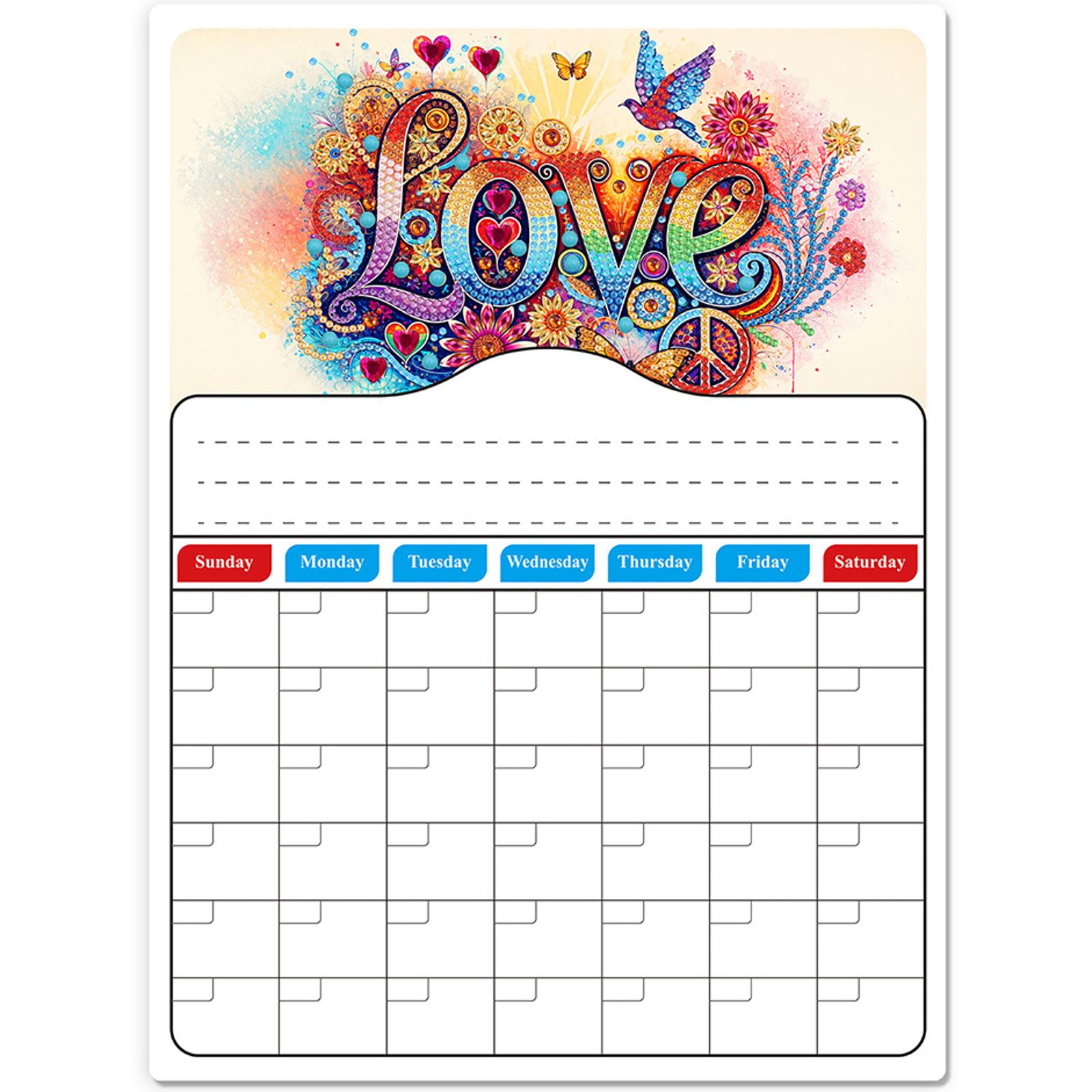 

Flower Diamond Painting Refrigerator Magnet Diamond Painting Fridge Magnet DIY Fridge Stickers Calendar for Fridge Whiteboard