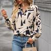 Autumn Long Sleeve Print Shirts For Women Fashion Turn-down Collar Blouses Women Casual Loose Shirts Lady Elegant Blusas 29456