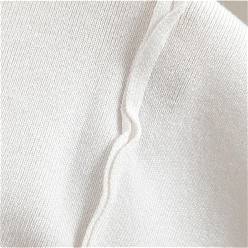 Women'S Spring And Autumn Casual Suit Fashionable High Neck Sweater Cardigan Vest Wide Leg Pants Knitted Three Piece Set