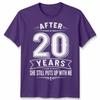 20th Wedding Unisex T Shirt Anniversary Gifts For Husband Or Wife After 20 Years