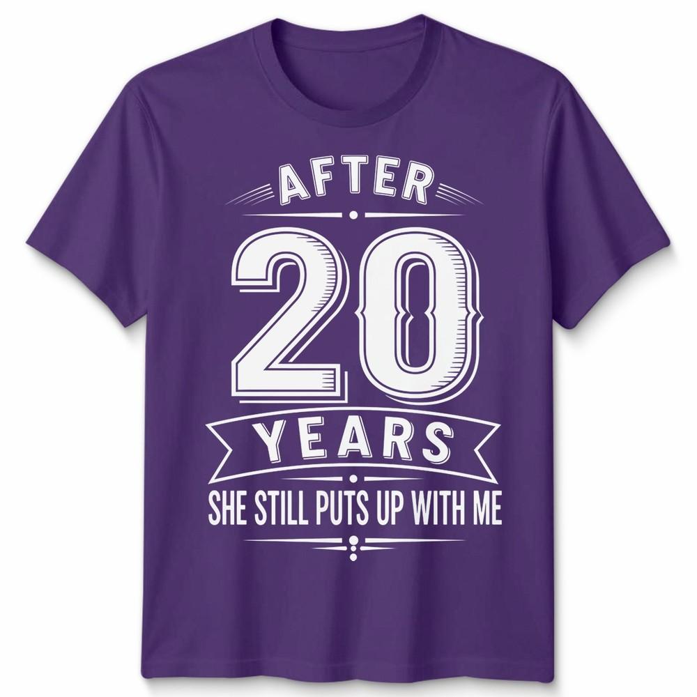 20th Wedding Unisex T Shirt Anniversary Gifts For Husband Or Wife After 20 Years