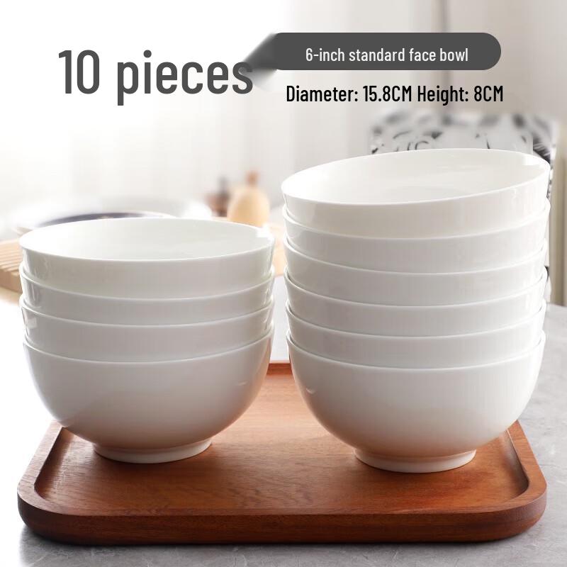 Zhi Shi Pure White Bone China Ceramic Bowls