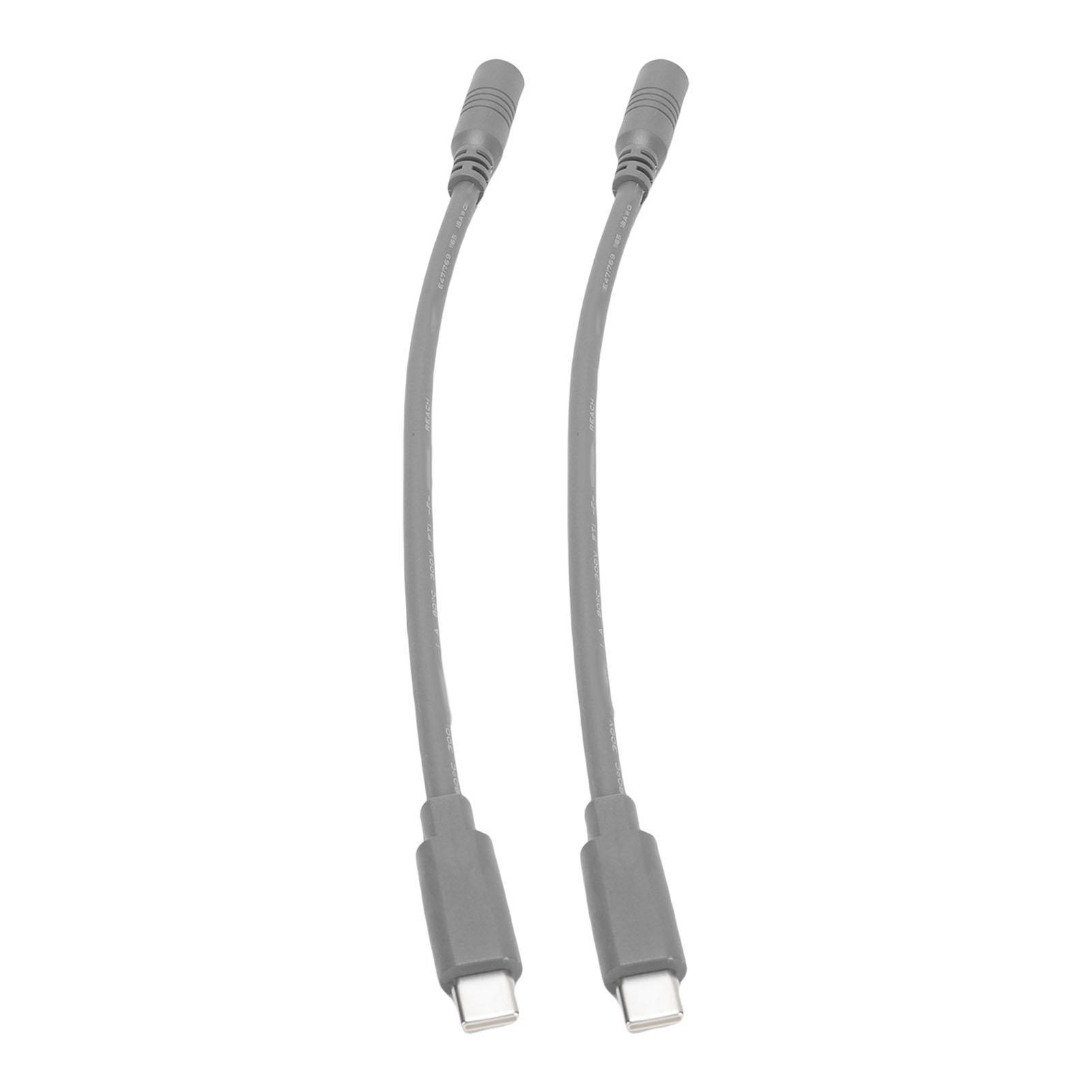 

2PCS DC to USB C Adapter Cable Fit for Mini Dish Antenna 100W 5A Water Proof Plug Converter Extension Cord 0.66FT 0.2M