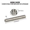 16set Hexagonal Flange Anti Lock Nut Stainless Steel Bolts Exhaust Manifold Header Stud Kit For Ford F150 4.6/5.4L V8