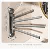 Rotating Suction Cup Towel Rack Bathroom Corner Wall Mount No Drilling 1-5 Bar Iron Holder Modern Minimalist