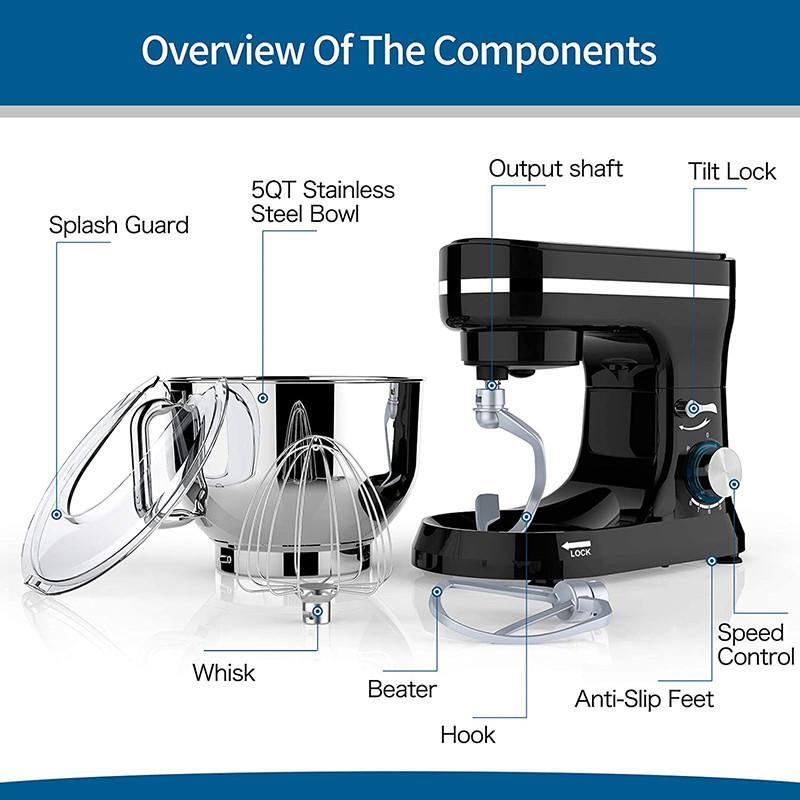 Professional Stand Electric Mixer 1000W High Speed Food Processor Multifunctional Kitchen Desktop Egg Whisk Blender
