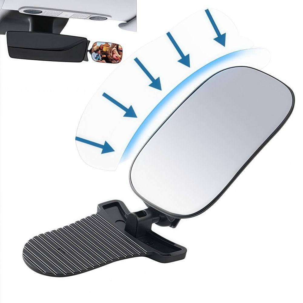 

360 Degree Children Car Rearview Mirror Security Monitoring HD Car Back Seat Mirror with Adhesive Backing Adjustable чорний