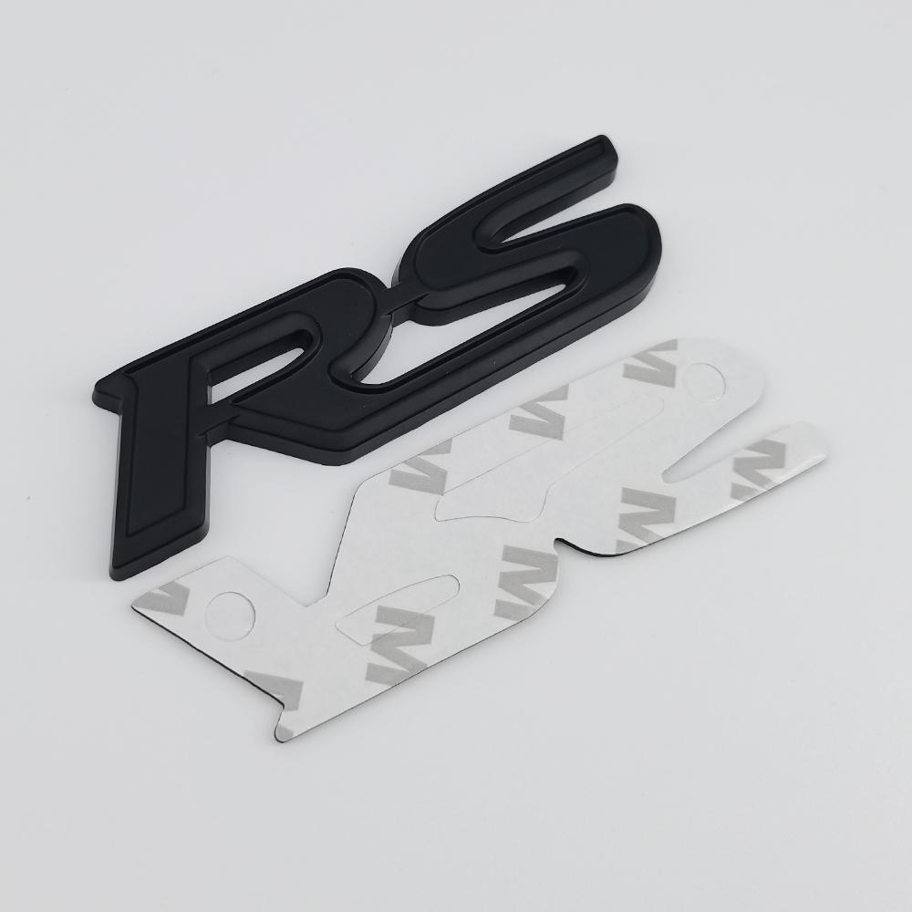 MPC4 3D Metal Logo RS Emblem Letters Car Front Grille Badge Rear Trunk Sticker For Honda Civic City Fit Shuttle Jazz Car Acceessories
