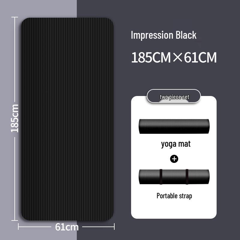 Anti-Slip Thickened Yoga Mat for Beginners - Extra Wide and Long, Suitable for Home Fitness and Dance