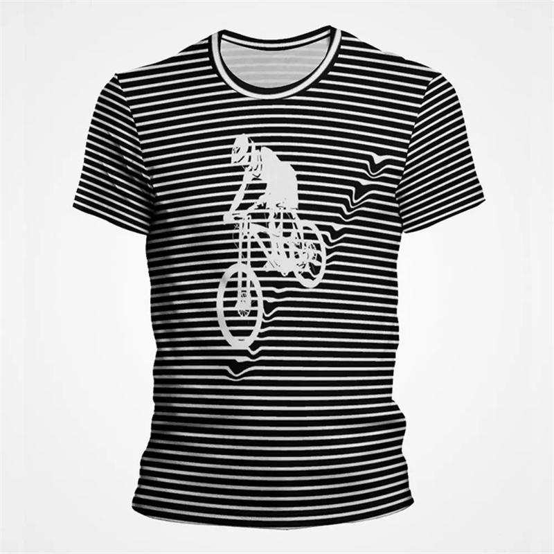 Vintage Outdoor Cycling Graphic T Shirts For Men 3D Printed Mens Bike T Shirt