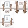 Adjustable Wood Embroidery Stand for Desk, Handfree Needlework Stand Desktop Stitching Stand with Embroidery Frame