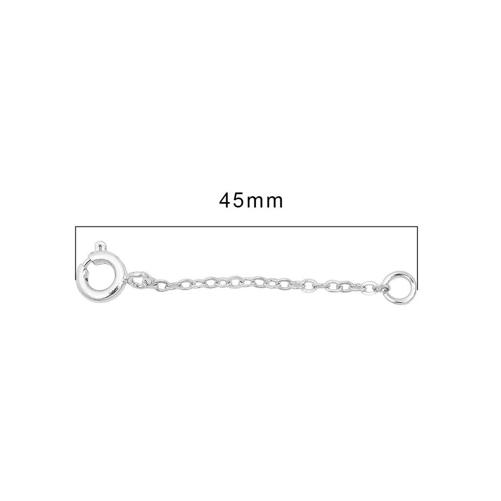 Copper Brass Necklace Extension Chain Bulk Bracelet Extended Chains Tail Extender With Snap Spring Clips For DIY Jewelry Making