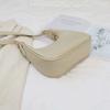 Vintage Unterarm-Schultertaschen für Damen, einfacher Stil, Damentasche, Geldbörse, einfarbig, PU-Leder, Achselhandtasche, Umhängetasche