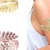 Metal Greek Roman Laurel Leaf Bracelet Armband Upper Arm Cuff Armlet