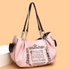Large Capacity Vintage Artistic Chain Strap Tote Bag Women Fashion Soft Crossbody Pumpkin Bag