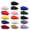 French Style Beret Hats For Fall And Winter Unisex Stretchy Soft Acrylic Blend Solid Color Elegant Vintage Headwear