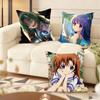 Higurashi When They Cry Cushion Cover Soft Short Plush Pillow Cover Smooth Cozy Texture Aesthetic Cushion Case Home Decor