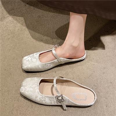 Moda Comemore Kapcie Damskie Damskie Wiosenne Sandały Damskie Kobieta Lato Nowe Casualowe Płaskie Buty Mule Luksusowe Eleganckie Casualowe Eleganckie