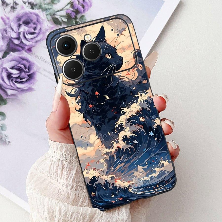 For Tecno Spark 40 Spark40 C Phone Case TPU Shell Luxury  Painted Soft Silicone Coque For Tecno Spark40C Spark 40C Back Cover