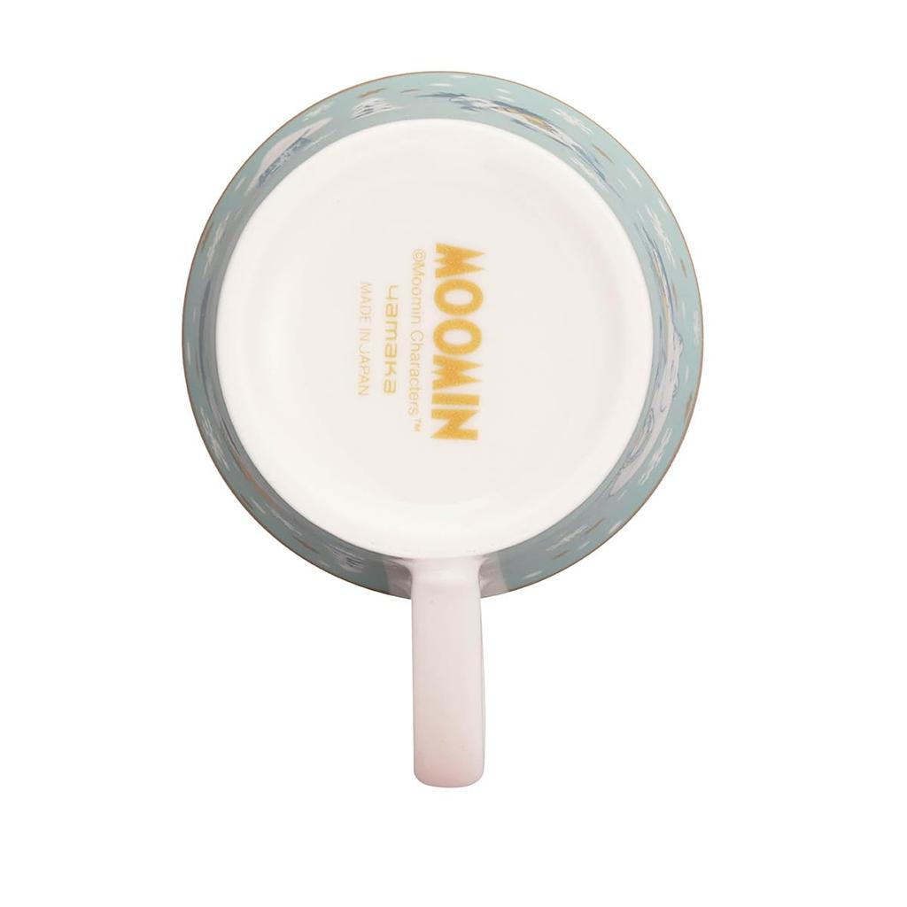 Yamaka Shoten MOOMIN Snowy Way Home Mug, 300ml, Diameter: Approx. 9x9cm, Blue, Moomin Gift for Women, Birthday Gift, Tableware, MM12001-11
