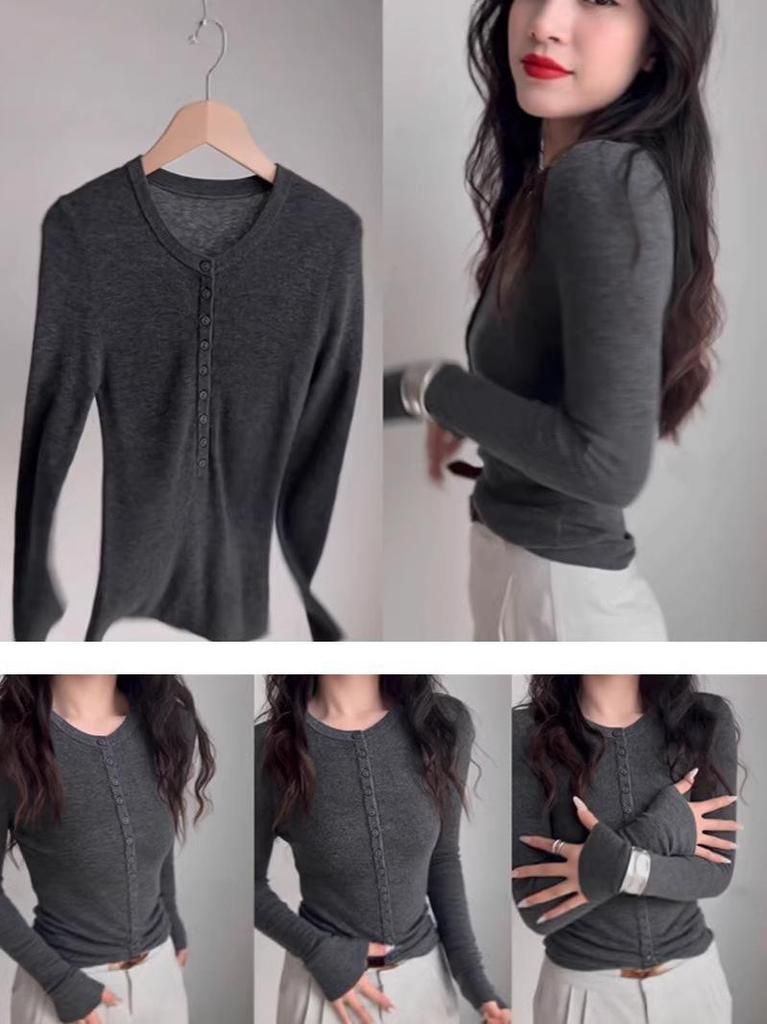 Maillard Women's Retro Wool Henley Pullover - Autumn/Winter Knitwear