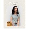 Summer Tencel Acetate Linen Short-Sleeve Women's New Knitted Slim-Fit Top