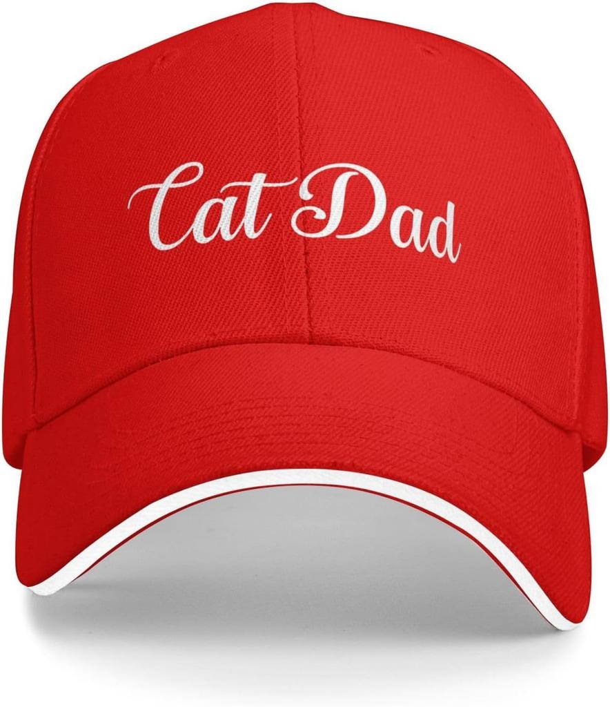 Katzenpapa Baseballkappe Polyester Klassisch Verstellbare Papa Mütze für Erwachsene Unisex
