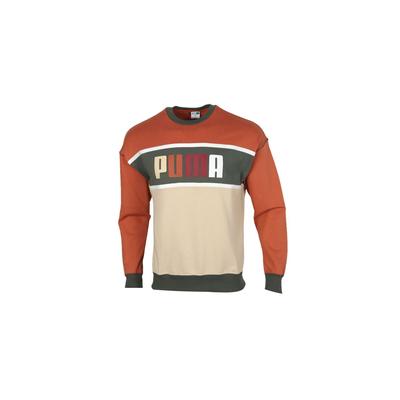Casual Round Neck Colorblock Sweatshirt Men Tops Grey Green Brown 530710-12