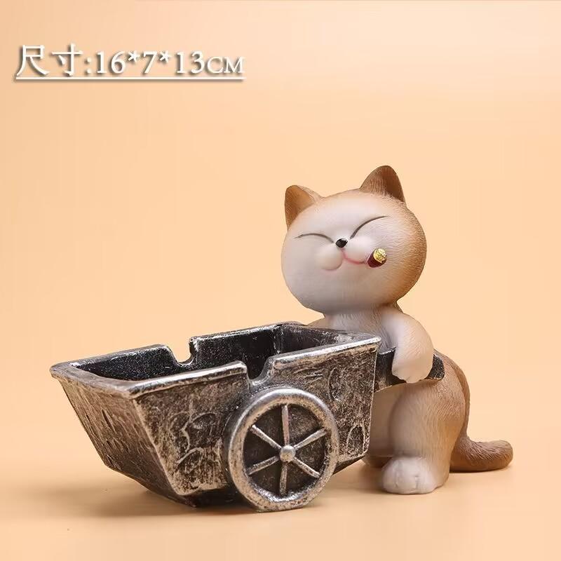 Creative Puppy Cat Dog Ashtray, Anti Fly Ash Ashtray, Home Living Room Office Funny Ashtray, Birthday Gift for Boyfriend