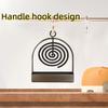 Portable Iron Blowcoil Holder with Handle Fireproof Material Incense Holder For Mosquito & Sandalwood Incense Indoor/Outdoor Use