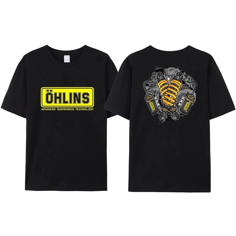 2025 Men T Shirt Casual Ohlins Suspension T-shirt Graphic Oversized Sports Tops Breathable Comfortable Streetwear Cool Tee