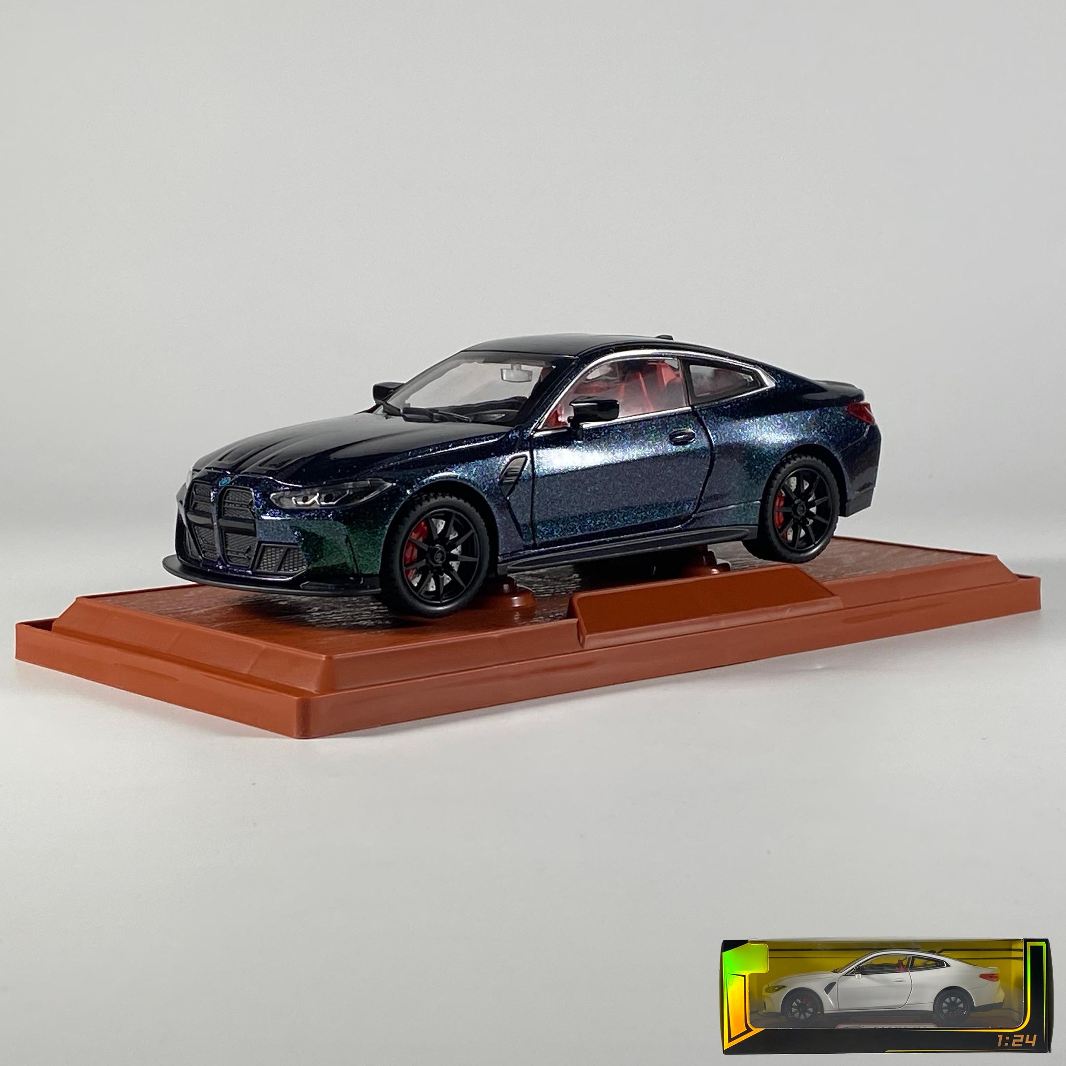 

1:24 BMW M4 Високопродуктивне Спортивне Купе Литий Металевий Модель Автомобіля Домашній Тренд Іграшка Прикраси Орнамент Колекційні Предмети Святкові Подарунки