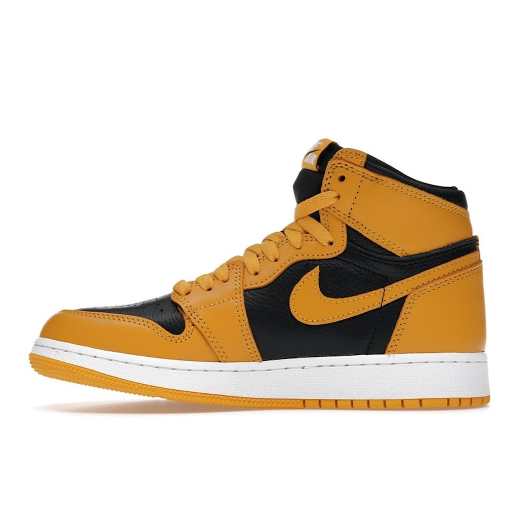 Air Jordan 1 Retro High OG GS Pollen Kids Sneakers Yellow Black White 575441-701