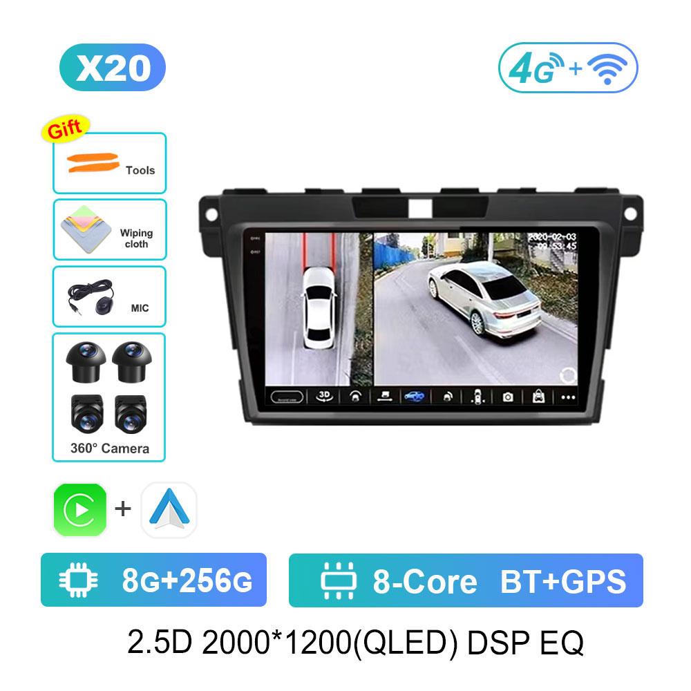 Car Video Multimedia Player DSP Stereo for Mazda CX-7 CX7 2007 - 2014 Android System GPS Navi WiFi IPS Screen 4G Bluetooth