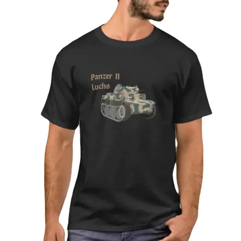 Army Panzer II Luchs Battle Tank TShirt 100 Cotton ONeck Short Sleeve Casual Unisexs Tshirt Size S3XL