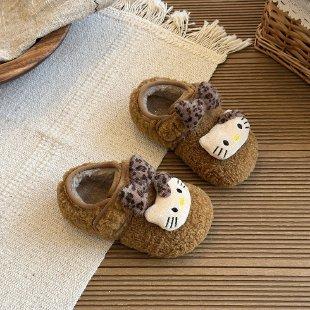 

Girls Cotton Shoes with Fur Lining, Children s Cotton Shoes, Baby Soft-soled Bean-shaped Shoes 21 верблюд