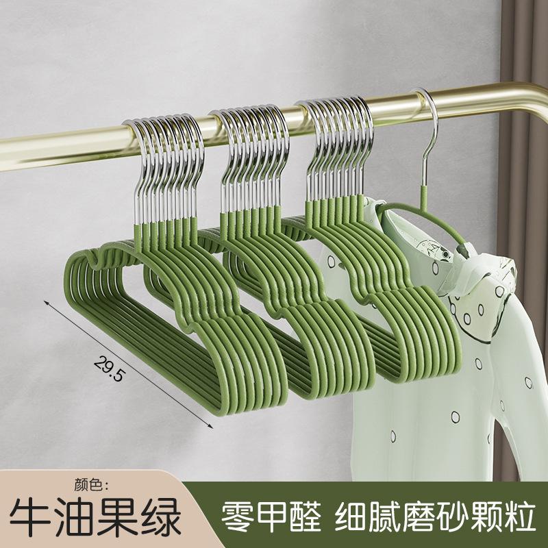 Non-Slip Coated Metal Suit Coat Hangers Heavy Duty Clothes Hangers Metal Shirt Jacket Hanger with Round Notches for Dress