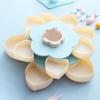 Rotating Fruit Plate with Lid 10 Divided Compartments Easy to Clean Snacks Dips Party Appetizers Plastic Snack Tray