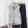 White Duck Down Light Down Vest Women's Short Autumn and Winter New Down Jacket Vest Hooded Jacket