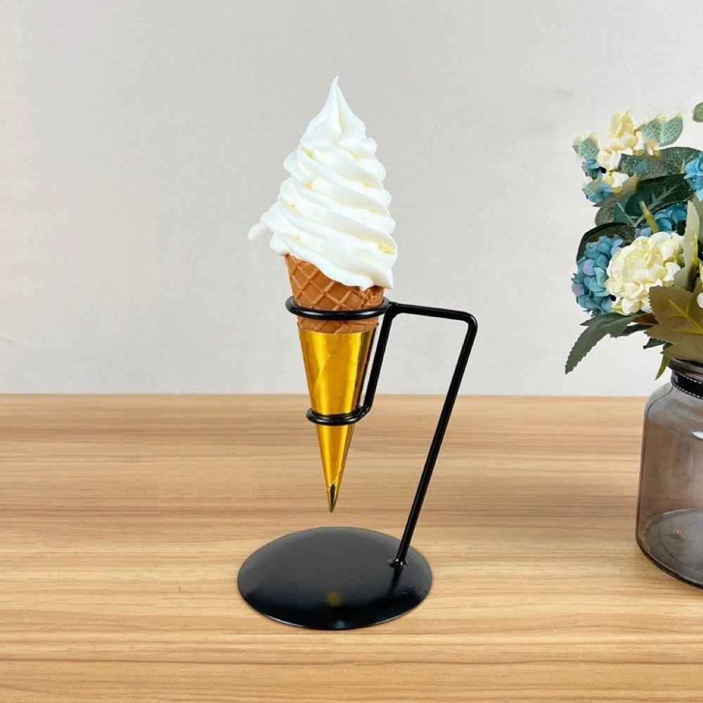 High-quality Iron Ice Cream Holder Display Rack Ice Cream Ice Cream Rack Sundae Sweet Cone Dessert Stand Baking Party