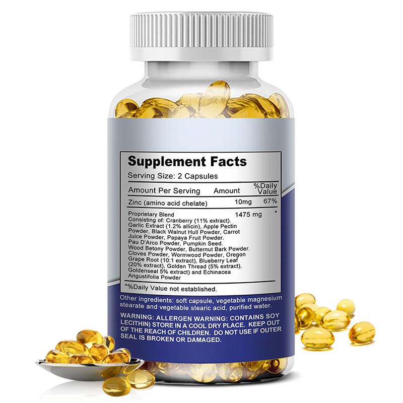Zinc, Blueberry Leaves, Pumpkin Seeds, 120 Capsules Dietary Supplement