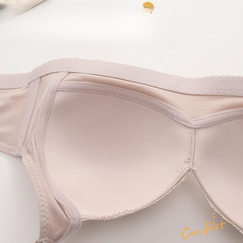 Large-sized Bras Women's Embroidered Lace Jacquard Bras Side-retraction Secondary Breasts Gathering Bras Sexy and Beautiful Back Underwear