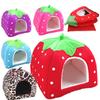High Quality pet dog house large dog bed Strawberry Leopard Print Cat tent Rabbit Warm Cushion Basket ZL03