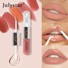9-farbiger Spiegel-Lippenglanz, leicht zu färben, Doppelkopf, verblasst nicht leicht, lässt sich nicht leicht eintauchen, sexy Wasser-Lipgloss, Lippen-Make-up