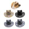 Women Hat Hat Wide Brim Star Straw Bohemian Style Breathable Woven